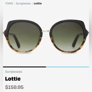 TOMS Lottie Sunglasses brand new. Black tort fade.